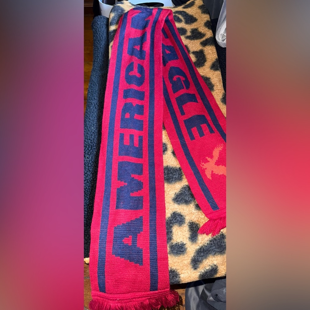 American Eagle Red and Blue Scarf